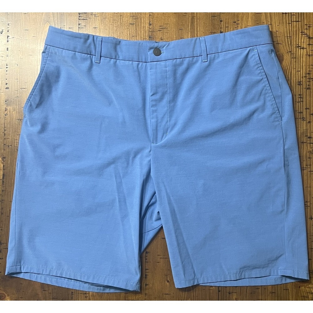 Johnnie-O Mulligan Mens Casual Golf Shorts W38 Blue 9" Inseam